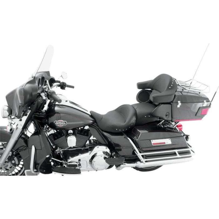 Сиденье Mustang Super Touring Black Vintage для Harley CVO / Electra Glide
